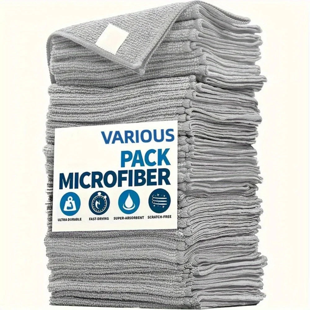 Microfiber Cleaning Cloths 5/10/15-Pack – Absorbent & Durable Microfiber Cleaning Cloth QXL