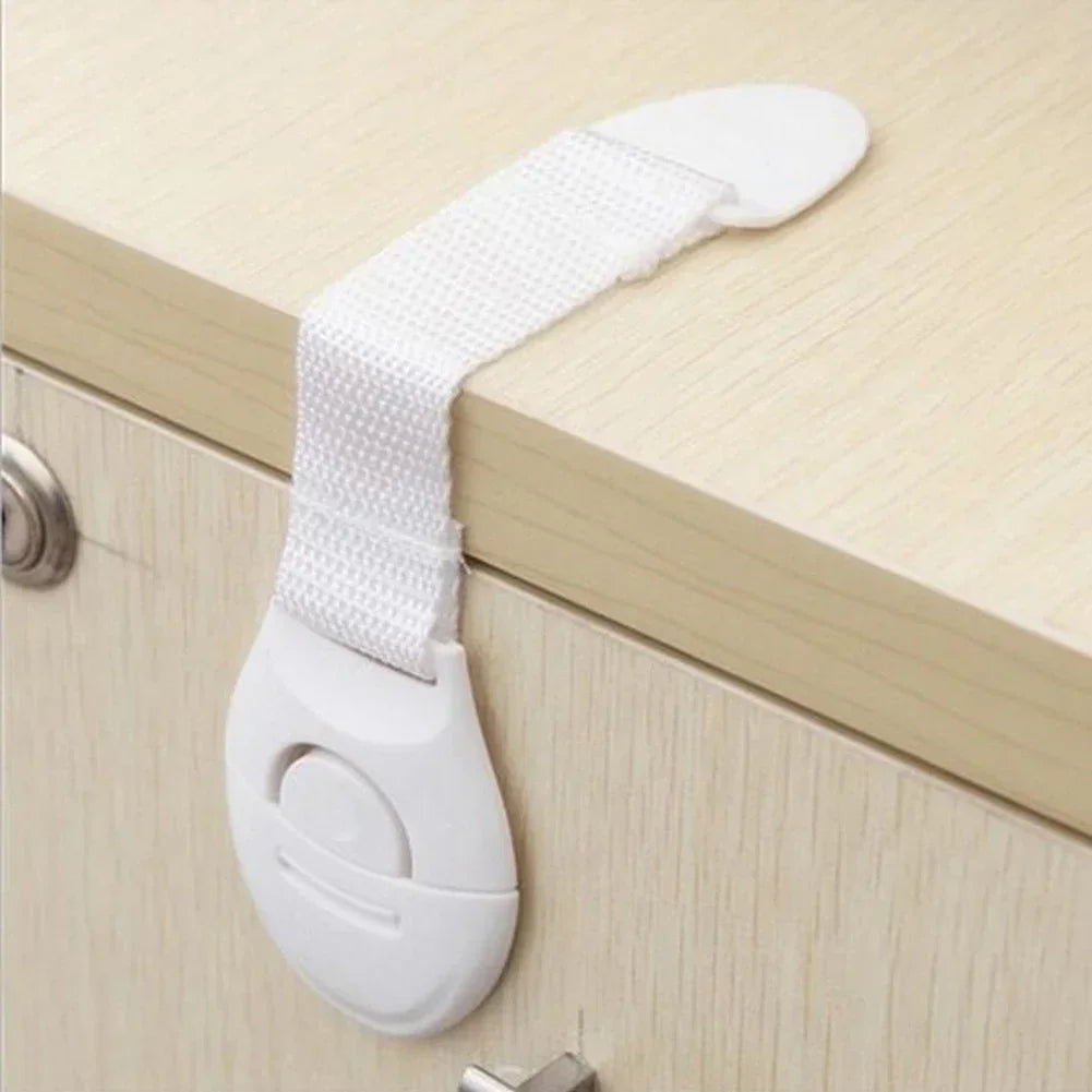 10-Pack Baby-Proof Cabinet & Drawer Safety Locks | Brown Cabinet Safety Locks QXL