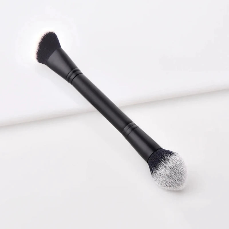 Double-Ended Contour & Repair Makeup Brush | Liquid Cream Powder Makeup Contour Brush QXL