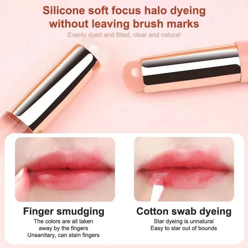 Silicone Lip Brush with Cap | Round Head Makeup Applicator Silicone Lip Brush QXL