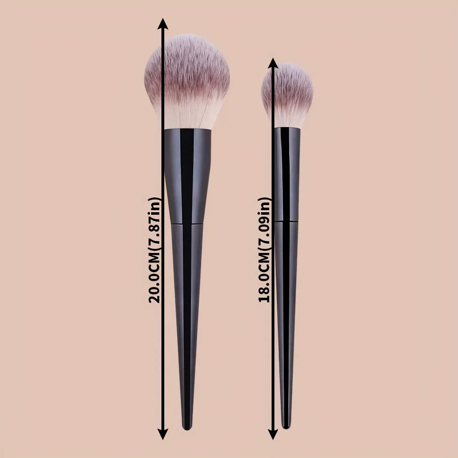 2-Piece Makeup Brush Set | Foundation, Blush & Powder Makeup Brush Set QXL