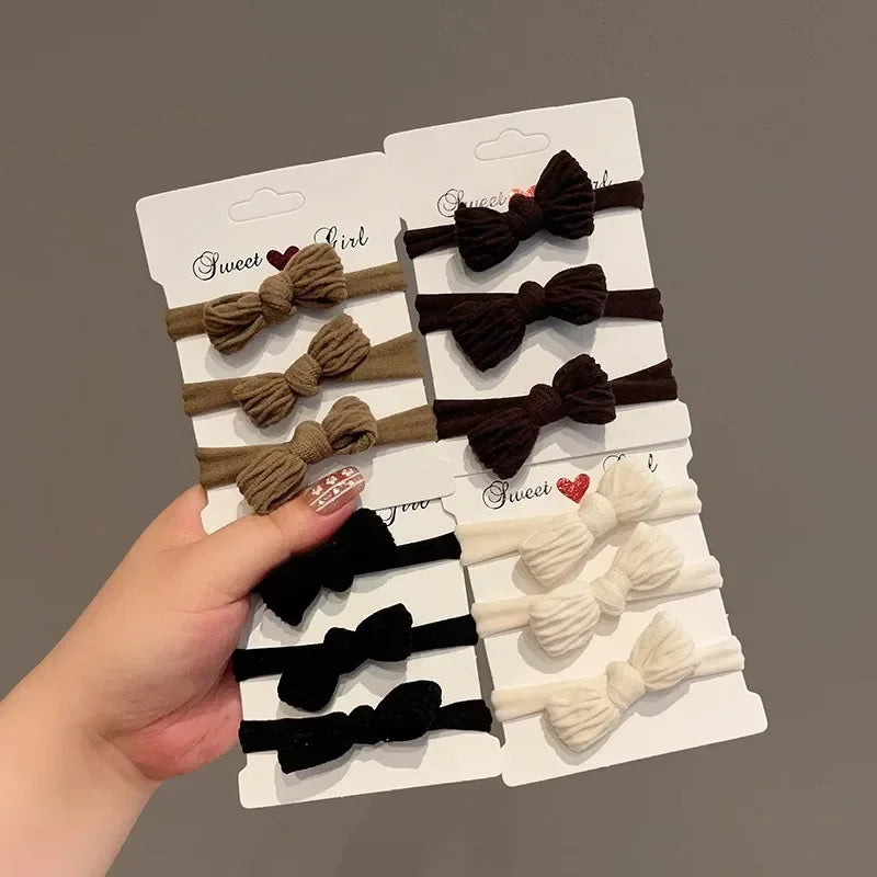 4-Pack Korean High-Elastic Polyester Hair Ties | Ponytail Bands Elastic Hair Ties QXL
