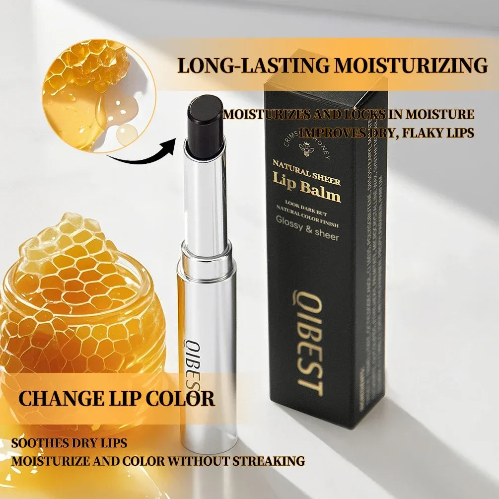 QIBEST Tinted Honey Lip Balm | Color-Changing Moisturizing Lipstick Tinted Lip Balm QXL