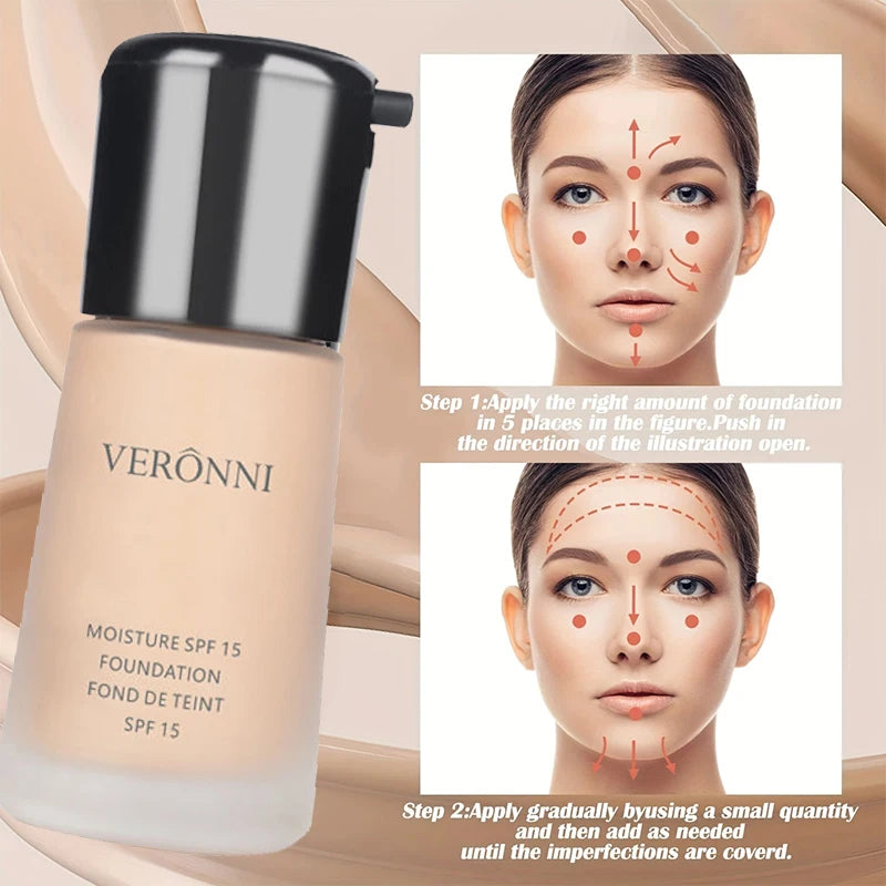 6-Shade Full Coverage Concealer & Foundation Cream | 30ml Concealer Foundation Cream QXL