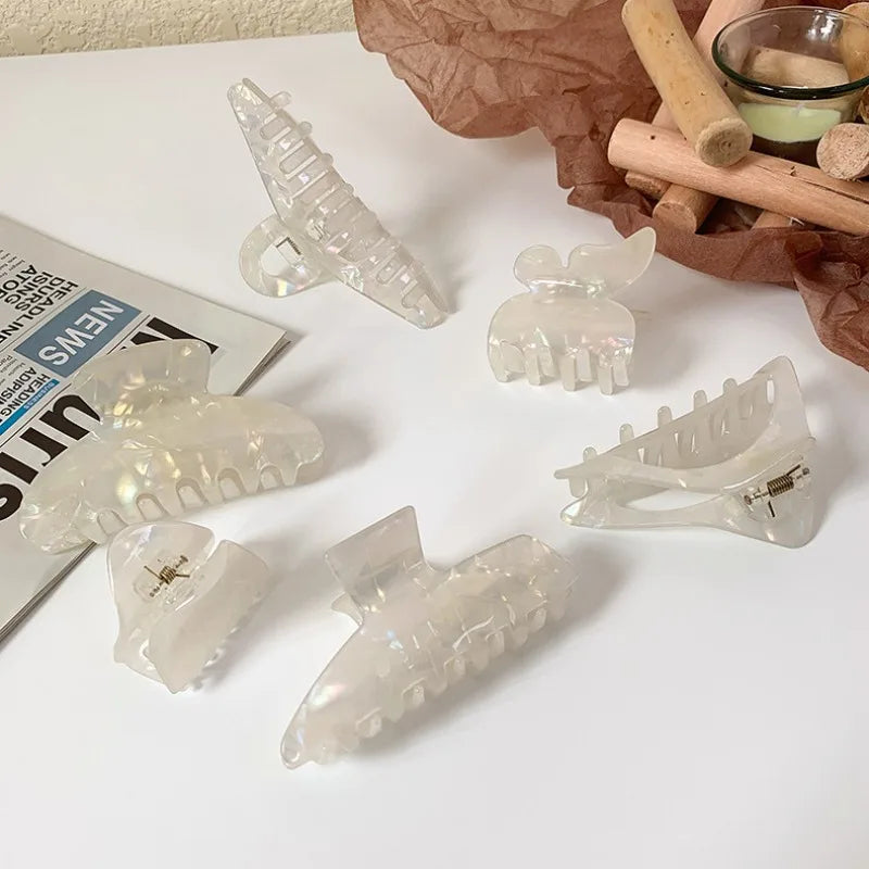 Large Mermaid Claw Hair Clip – Acrylic Hairpin for Women & Girls Claw Hair Clip QXL