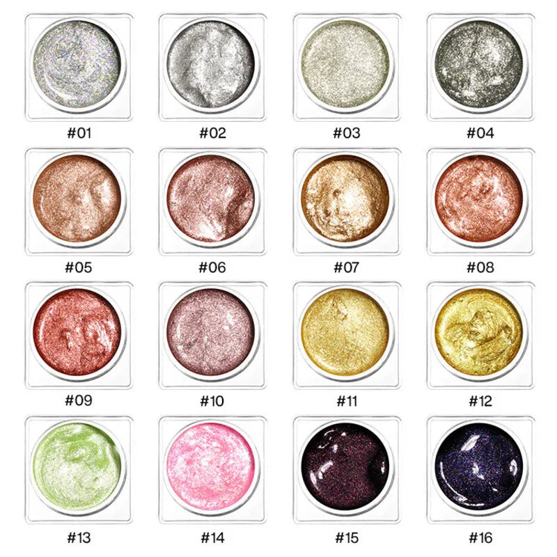 Diamond Liquid Eyeshadow Cream | 16 Shimmer & Glitter Shades Liquid Eyeshadow Cream QXL