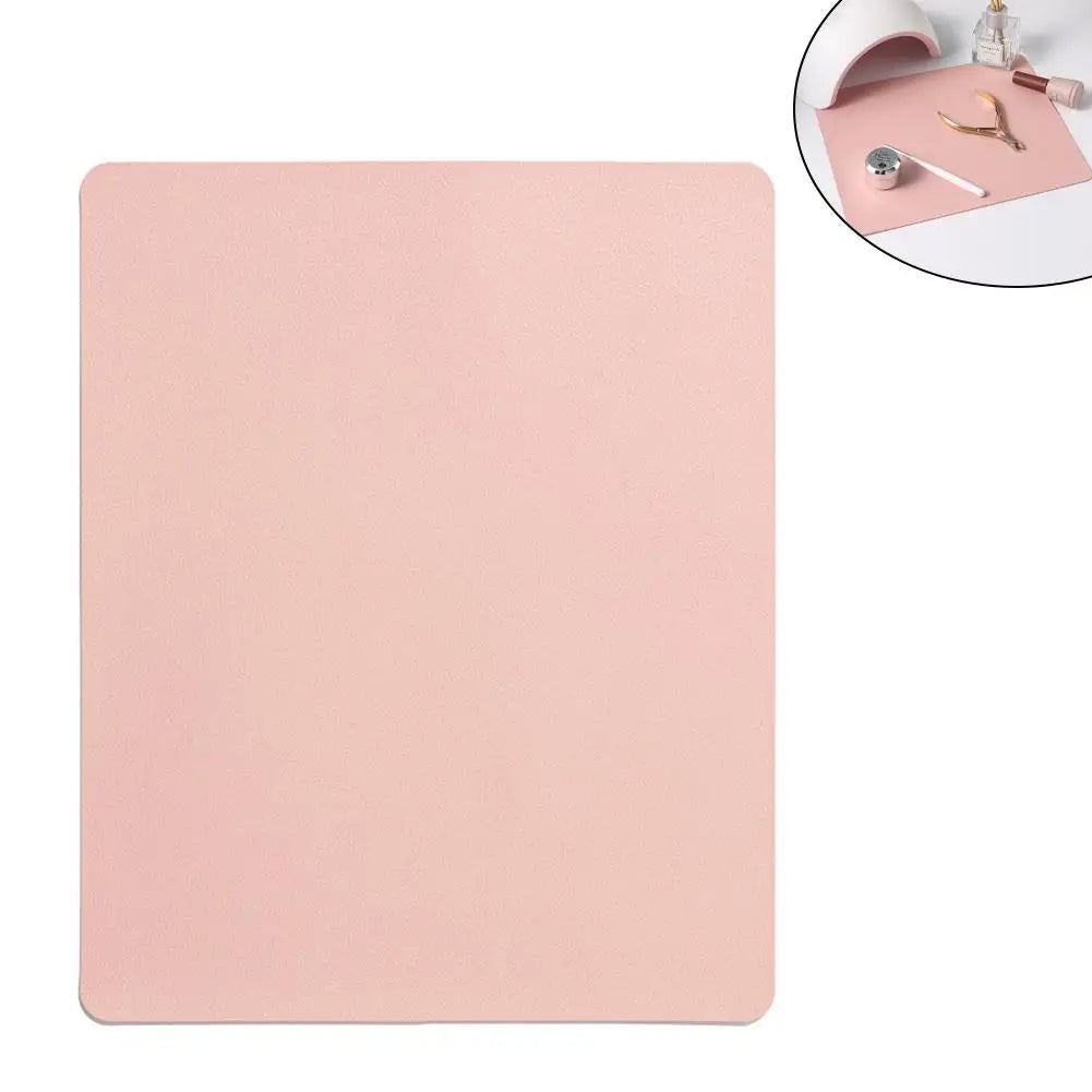 Pink Leather Nail Art Table Mat | Anti-Slip Armrest Cushion Nail Art Mat QXL A CN