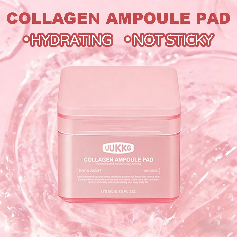 100-Pack Collagen Makeup Remover Pads – Hydrating Daily Cleanse Makeup Remover Pads QXL