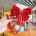 Red Gold Bow Hair Clip | Christmas Holiday Hair Accessory Bow Hair Clip QXL HOT 1Pc