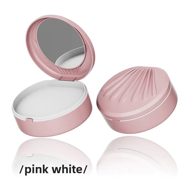 Denture & Retainer Storage Box | Orthodontic Case Retainer Storage Case QXL Pink White