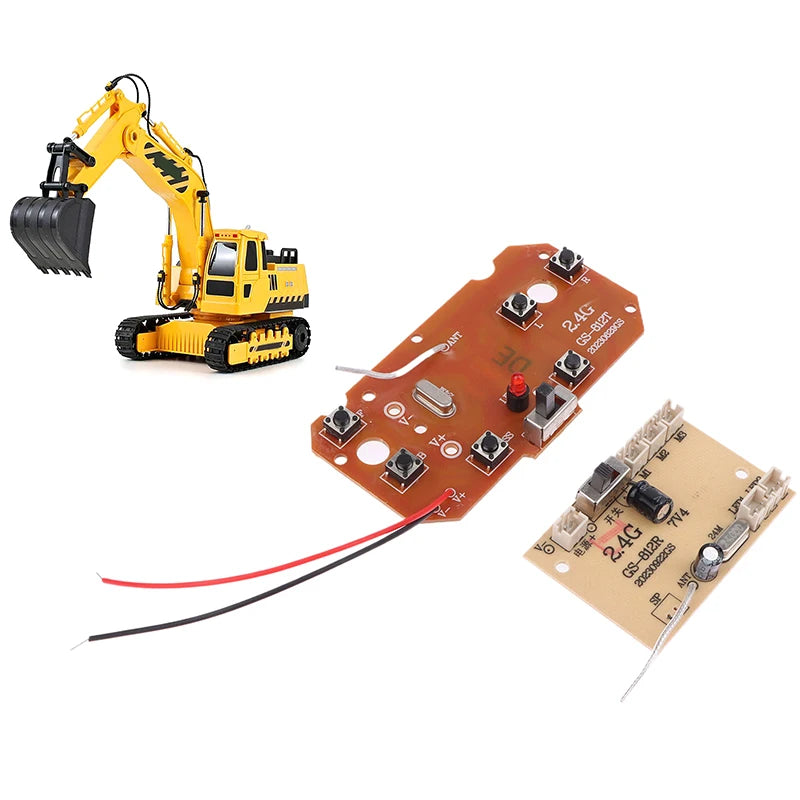 6CH 27MHz PCB Remote Control Set for RC Cars | 40-50m Range RC Control PCB Set QXL