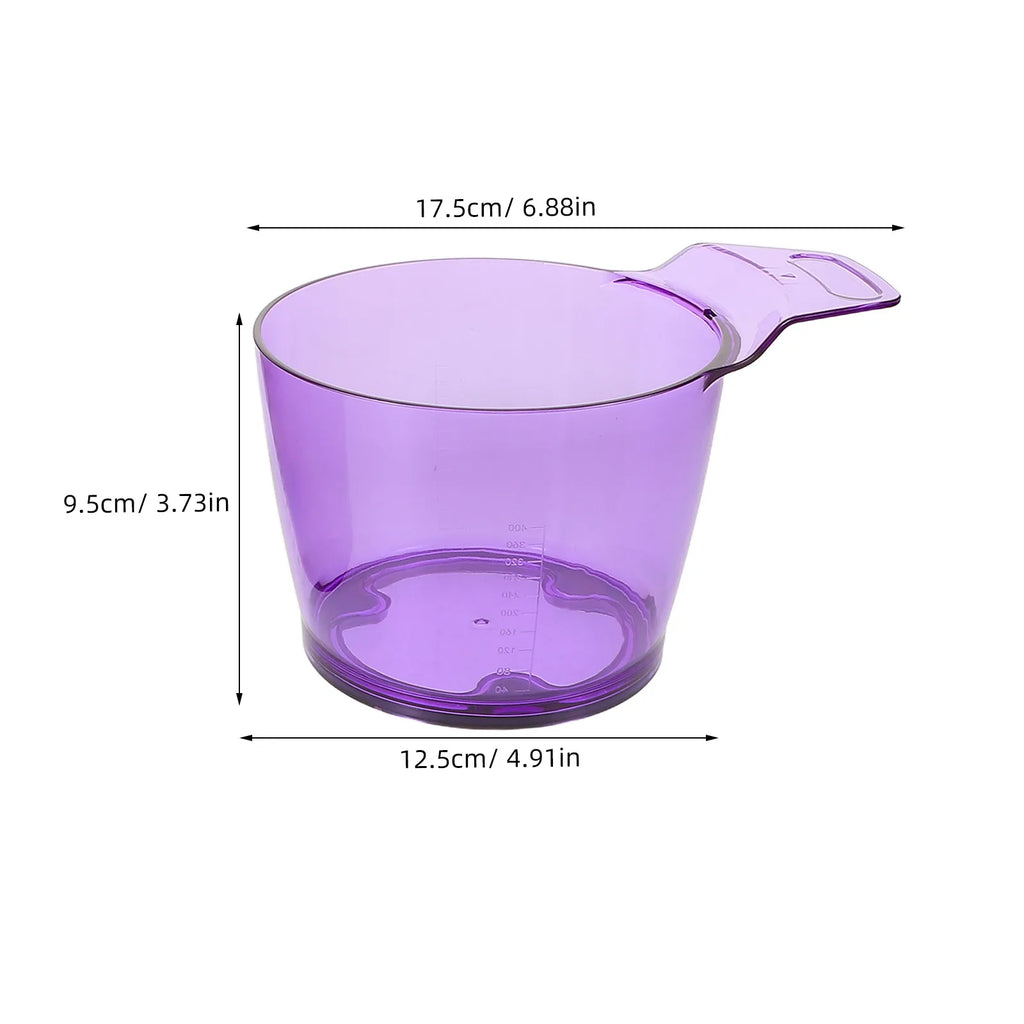 2-Pack Transparent Hair Color Mixing Bowls | Salon Tint Set Hair Dye Mixing Bowl QXL