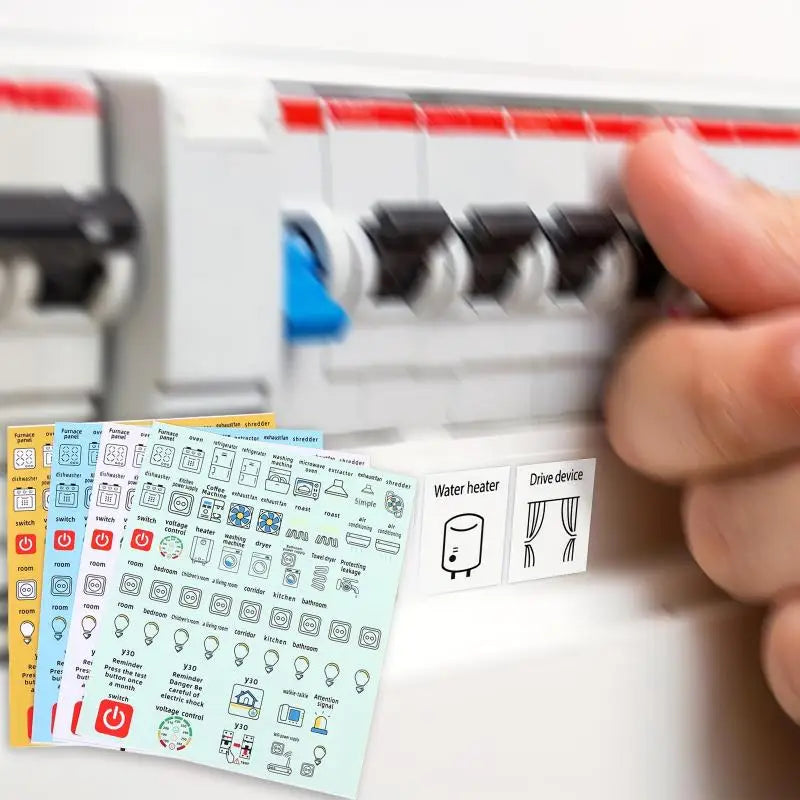 Circuit Breaker Panel Label Stickers | Waterproof PVC 2/5 Pack Panel Label Stickers QXL