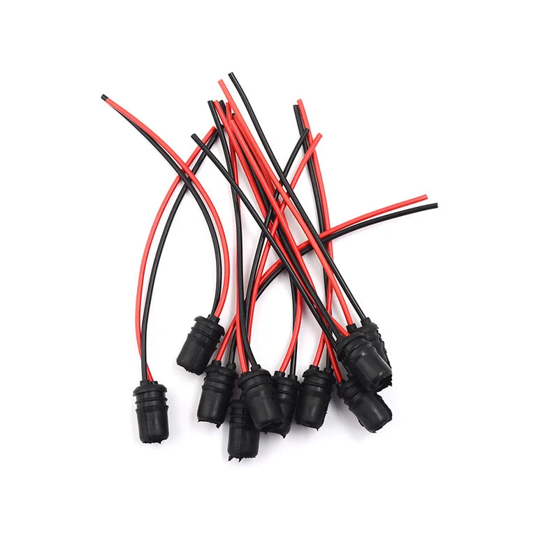 10-Pack T10 W5W Wedge Bulb Socket Extension Holders | Rubber Bulb Socket Holder QXL