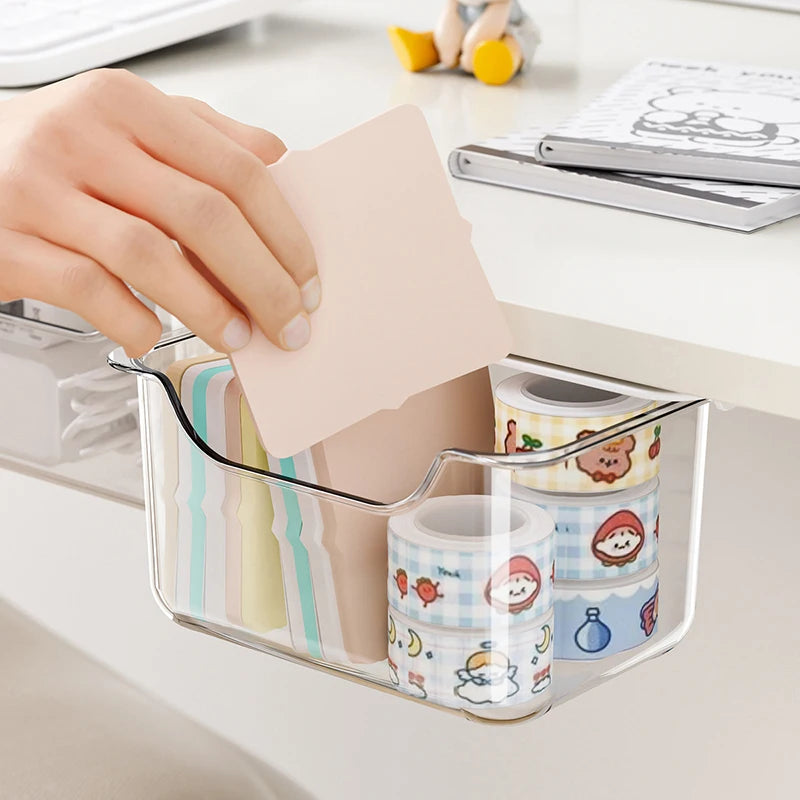 Transparent Pull-Out Drawer Storage Box for Bathroom Cabinet Bathroom Storage Box QXL