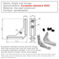 Angle Slot Corner Connector 2020 3030 4040 Aluminum Profile Profile Corner Bracket QXL 4040 4pcs