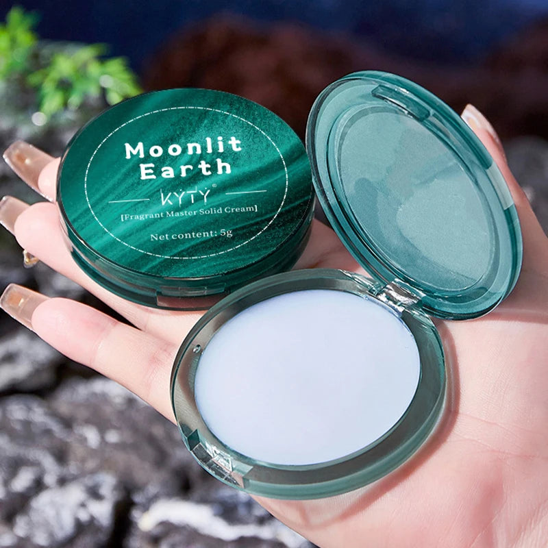 Men's Portable Solid Perfume | Long-Lasting Amber Scent Solid Perfume QXL Moonlit (Green)