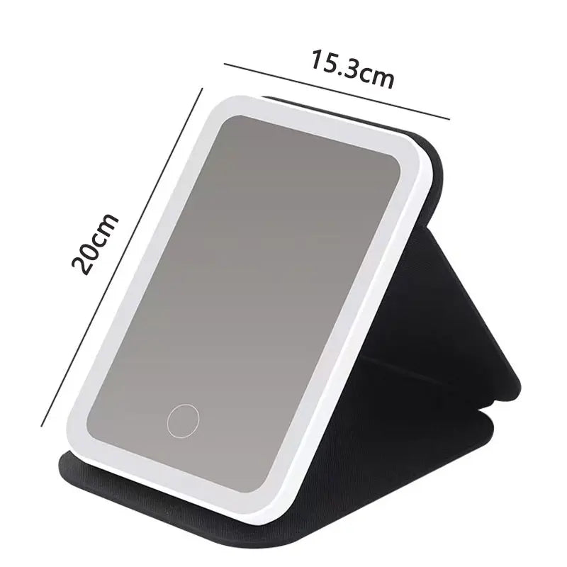 LED Vanity Mirror 3 Color Lights | Foldable USB Rechargeable LED Vanity Mirror QXL