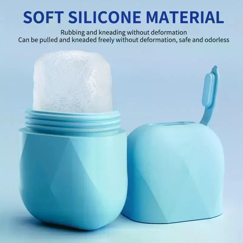 Silicone Ice Cube Face Roller | Reusable Facial Massage Tool Facial Ice Roller QXL