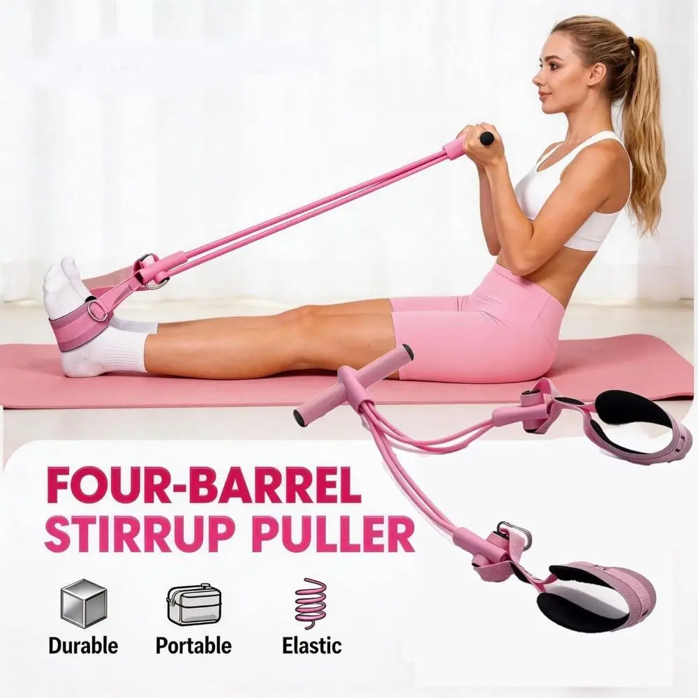 Resistance Band Set with Foot Pedals | AB & Full-Body Workout Resistance Band Set QXL