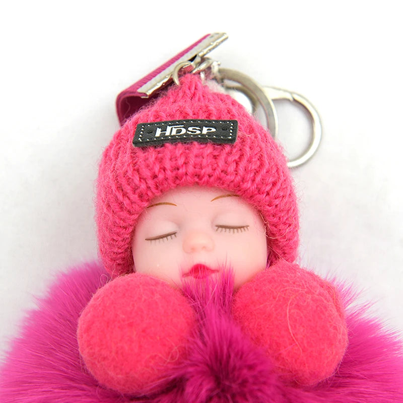 Cute Pompom Plush Doll Keychain | Bag & Backpack Pendant Gift Plush Bag Charm QXL