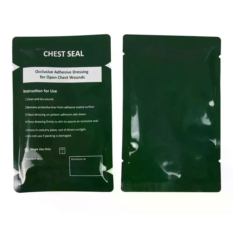 Vented Chest Seal Occlusive Dressing | Emergency Trauma Aid Occlusive Chest Dressing QXL