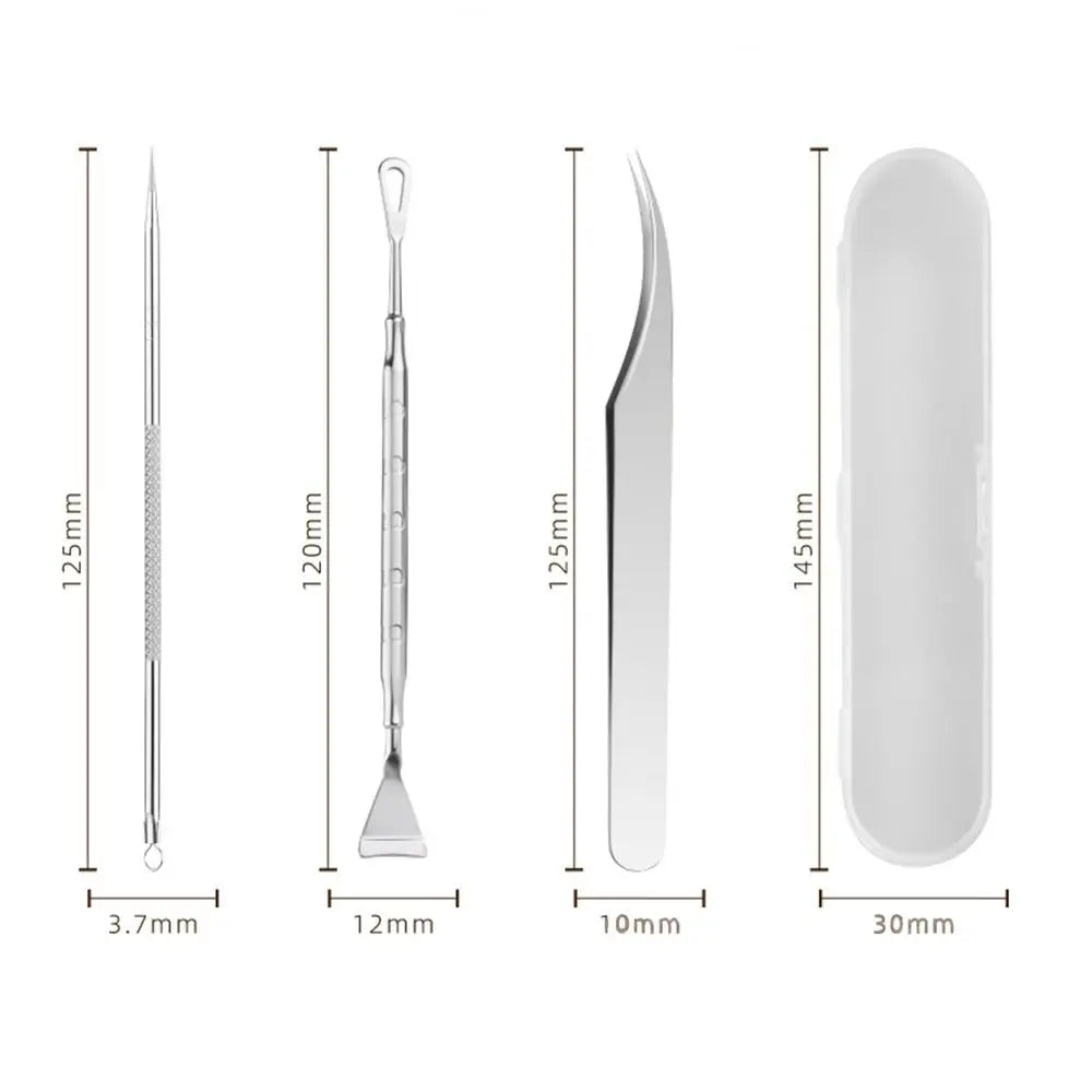 3-Pack Double-Head Stainless Steel Blackhead Extractor Tool Blackhead Extractor Tool QXL