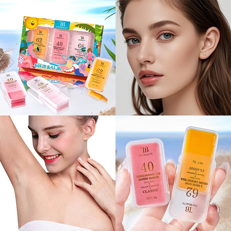 Solid Fragrance Cream | Alcohol-Free Floral Body Lotion 24g Solid Fragrance Cream QXL