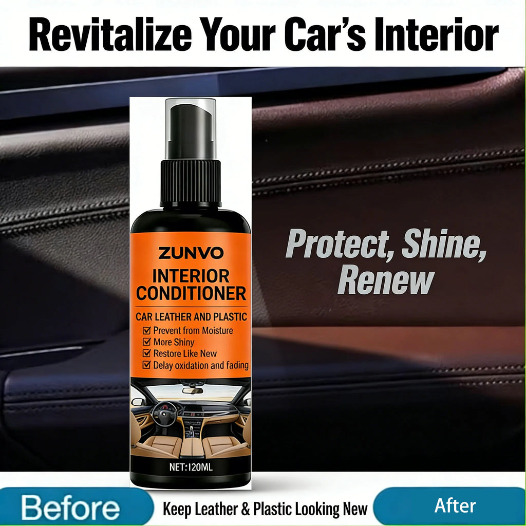 Car Interior Conditioner Spray | UV Protection Leather & Plastic Interior Conditioner Spray QXL