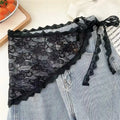 Lace Triangle Bandana Scarf | Head Wrap & Waist Belt Lace Scarf Wrap QXL StyleB one size