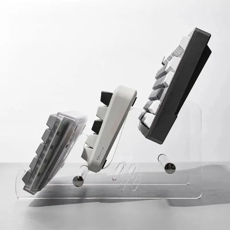 Transparent Acrylic Keyboard Stand | 1, 2 & 3 Tier Rack Keyboard Display Stand QXL