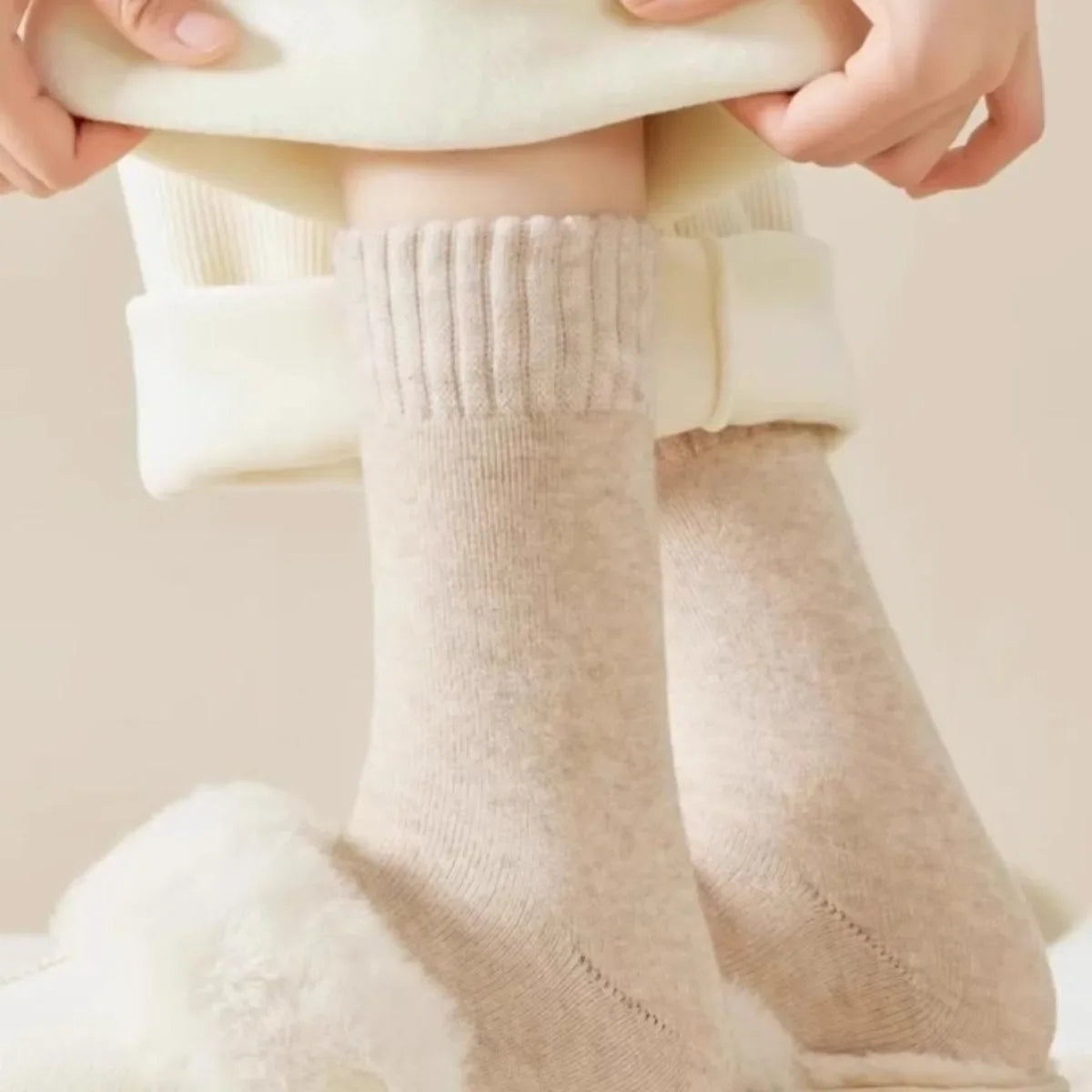 Women's Extra Thick Thermal Winter Crew Boot Socks | 1 Pair Thermal Winter Socks QXL