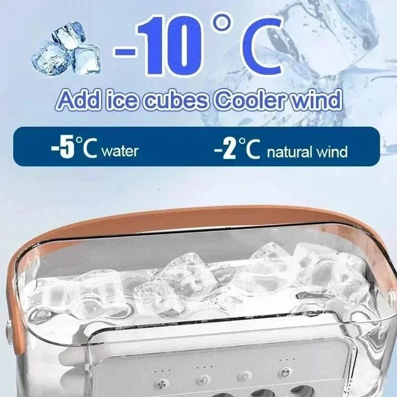3-in-1 Portable Air Cooler Fan, Humidifier & LED Light USB Portable Air Cooler Fan QXL