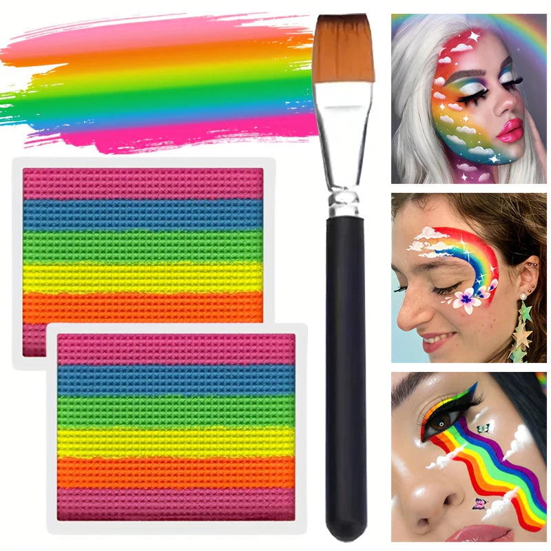 Rainbow Split Cake Face & Body Paint Set | CPNP Certified Face & Body Paint QXL