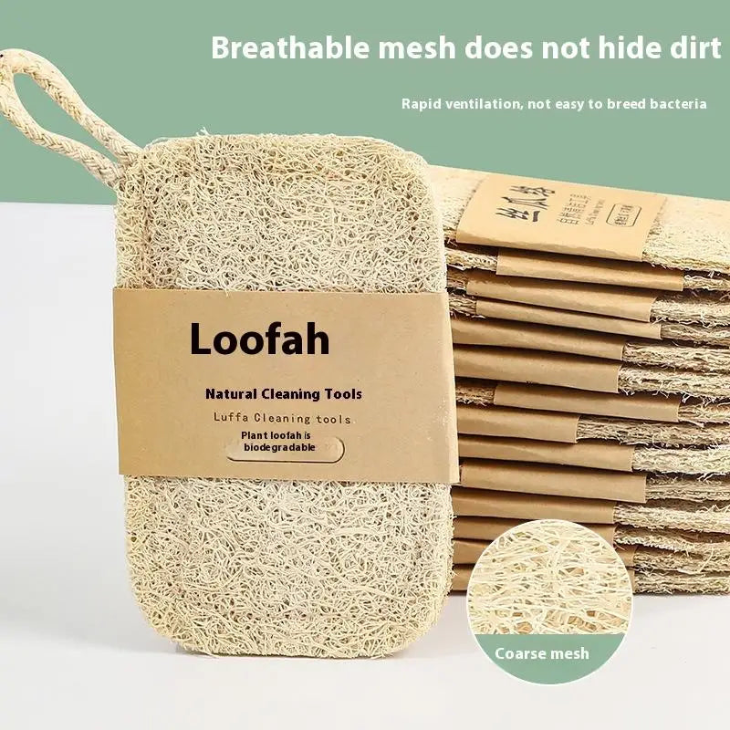 6-Pack Natural Loofah Scrub Pads | Kitchen Dish & Pot Cleaner Loofah Scrub Pads QXL