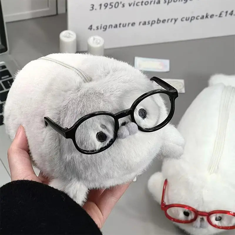 Plush Seal Pencil Case | Large Capacity Cute Stationery Bag Novelty Pencil Case QXL