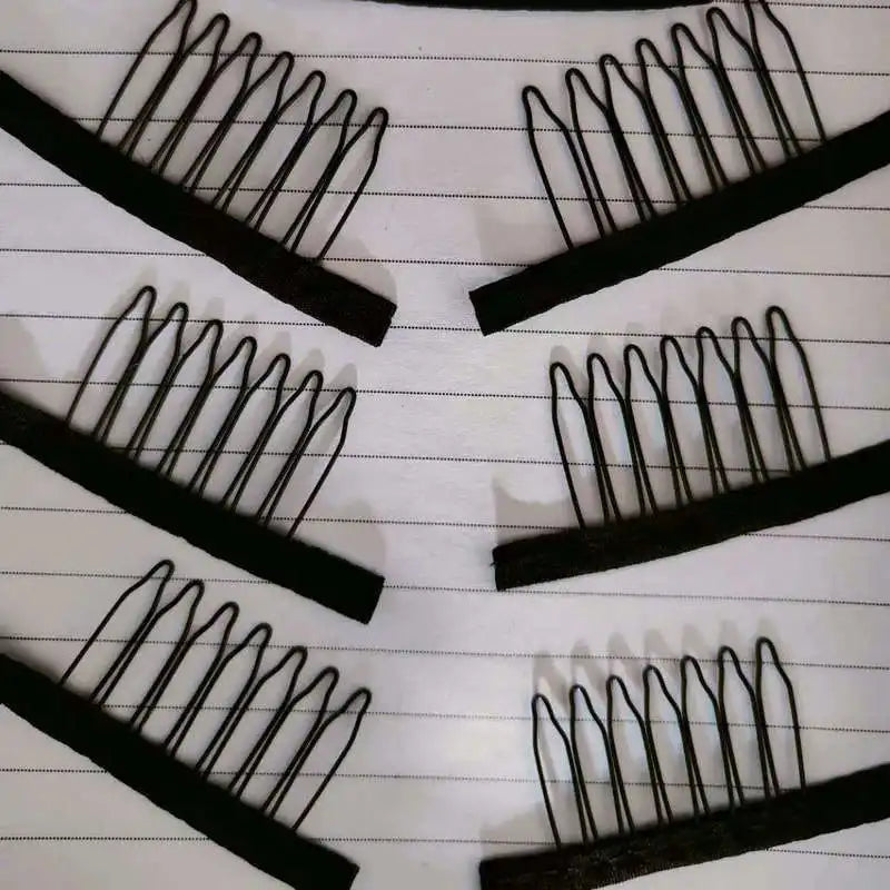 10-Pack Stainless Steel Wig Snap Clips | Hair Extension Combs Wig Extension Clips QXL