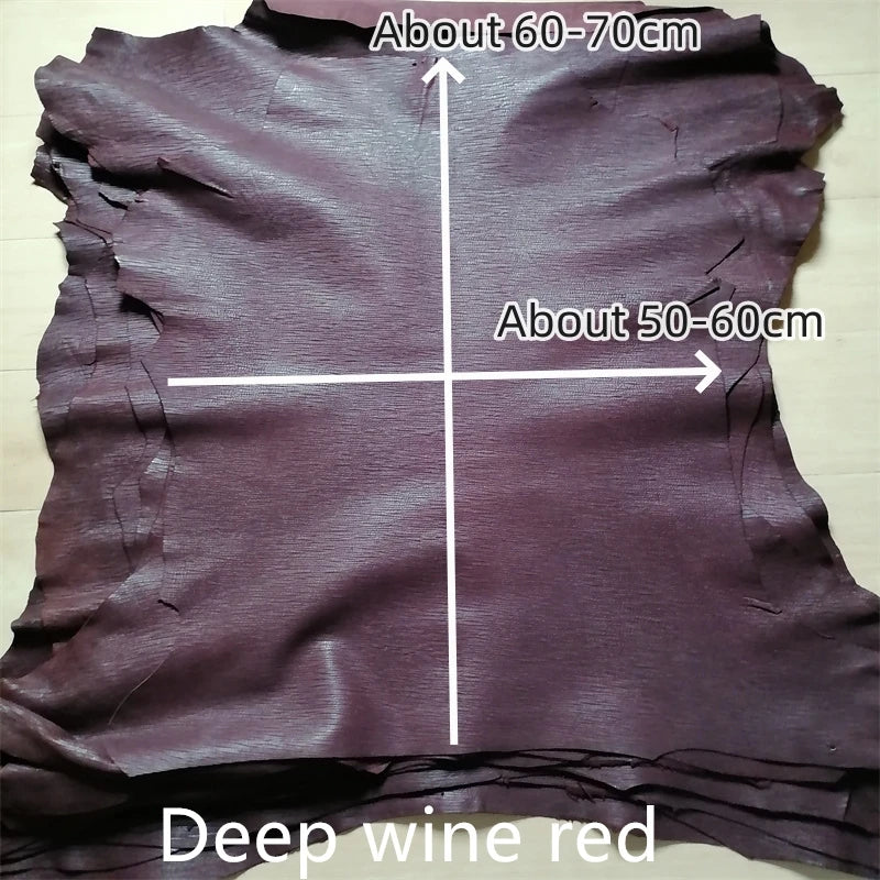 1mm Wine Red Cracked Top-Grain Sheepskin Leather | DIY Craft Craft Leather Hide QXL