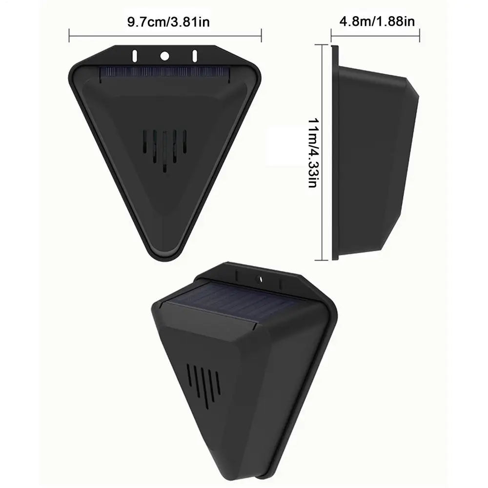 Solar Bird Repeller with Sound | Waterproof Outdoor Deterrent Solar Animal Repeller QXL Black 1pcs