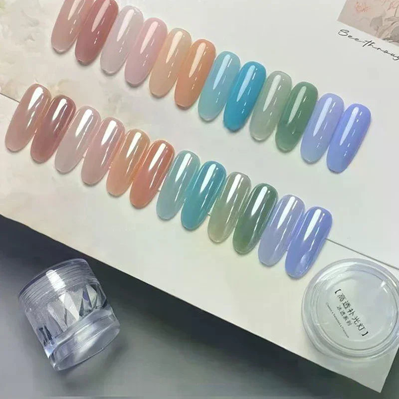 Aurora Chrome Nail Powder – Orange Mirror Glitter Pigment Chrome Nail Powder QXL
