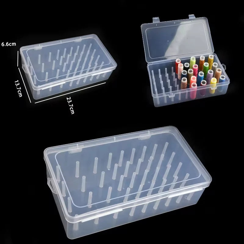 42-Spool Sewing Storage Box | Large Capacity PP Plastic Organizer Sewing Storage Box QXL