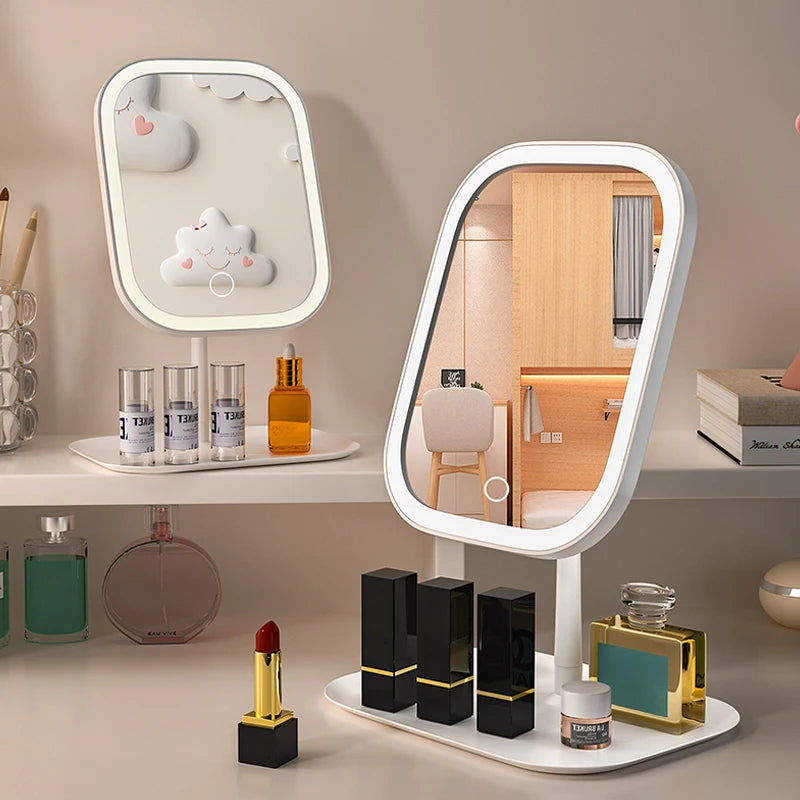 LED Lighted Folding Desktop Vanity Mirror – European Style LED Vanity Mirror QXL