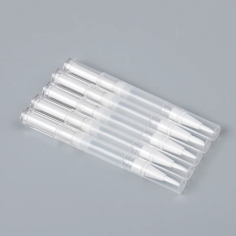 5-Pack 3ml Empty Twist Nail Oil Pens with Brush | Refillable Refillable Applicator Pen QXL