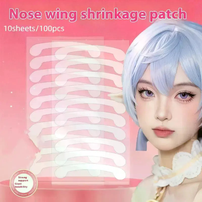 100-Pack Invisible Nose Wing Shaping Stickers | Makeup Tool Nose Shaping Stickers QXL