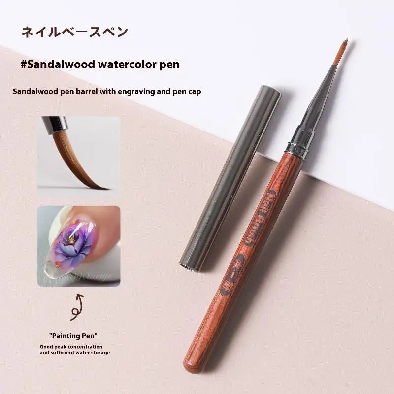 Sandalwood Nail Art Detail Brush Pen | Painting & Carving Nail Art Brush Pen QXL Default Title
