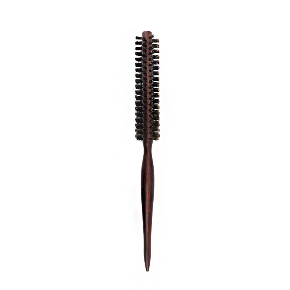 Anti-Static Boar Bristle Round Hair Brush | Wooden Handle Round Hair Brush QXL 23.6cm