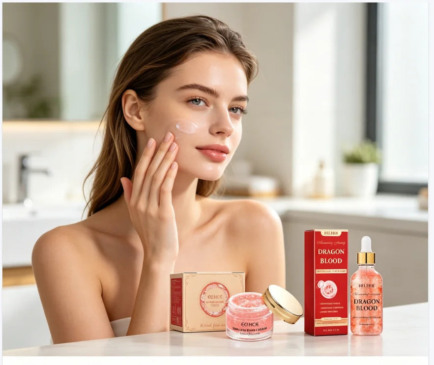 Dragon Blood Collagen Cream & Essence Set | Radiant Glow Face Cream Set QXL