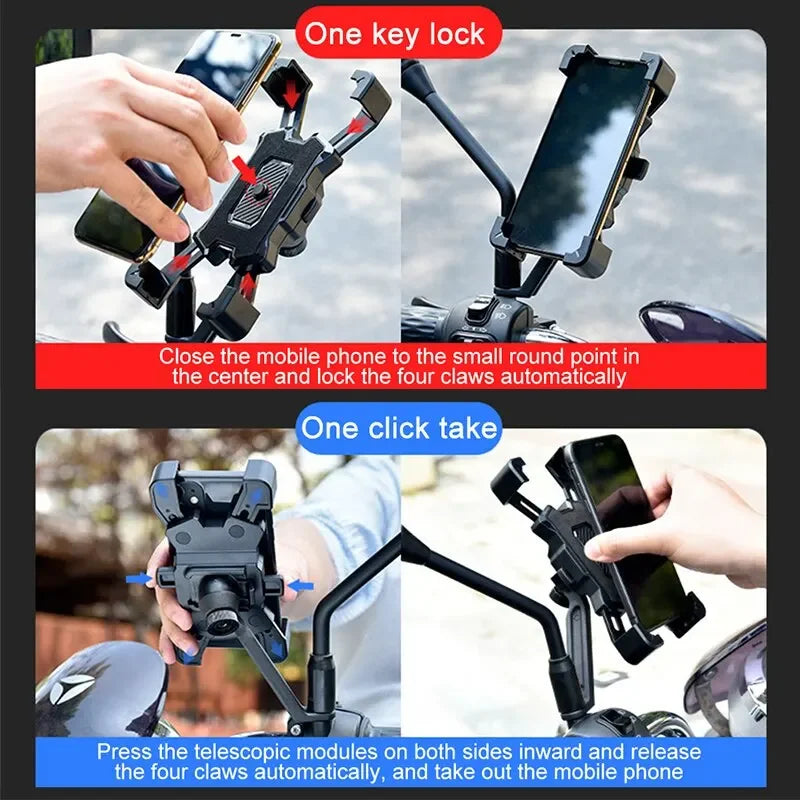 360° Rotating Bike Phone Mount | Non-Slip Bicycle & Moto Holder Bike Phone Mount QXL