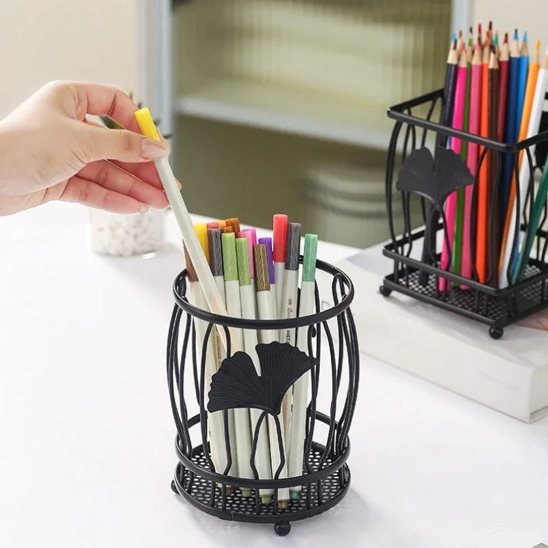 Iron Art Apricot Leaf Utensil Holder & Pen Organizer Utensil Holder Organizer QXL