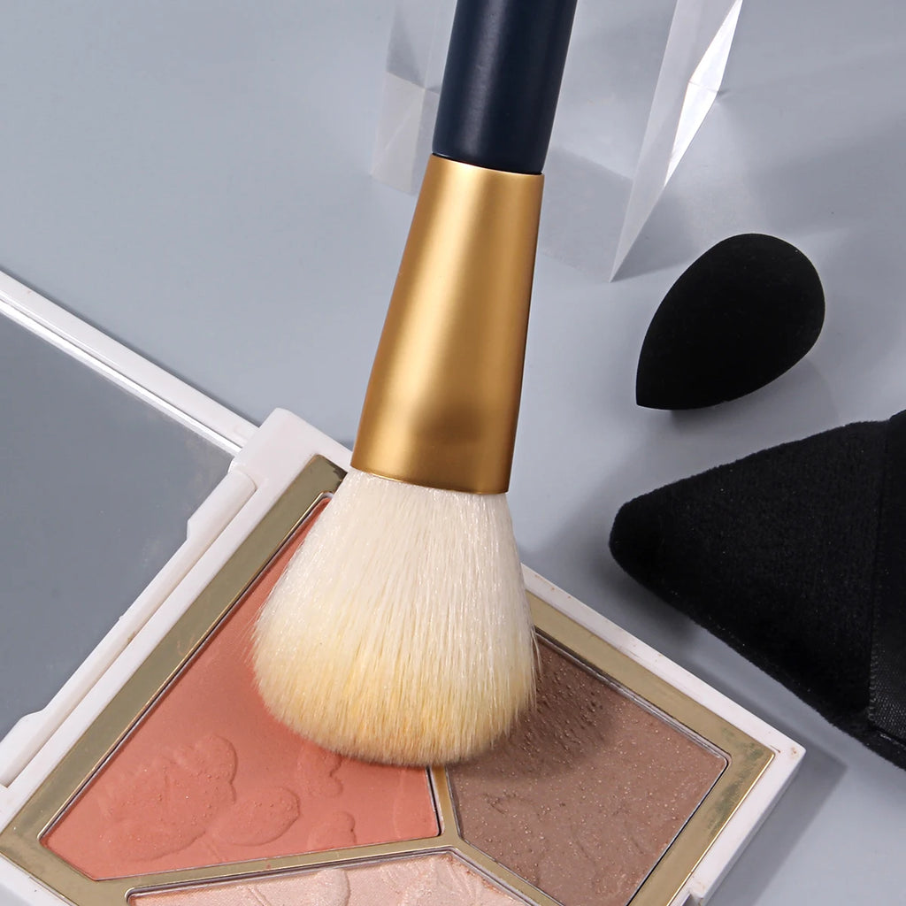 KOSSHOW 3-Piece Blush Brush & Makeup Puff Set | Powder Kit Makeup Brush Set QXL